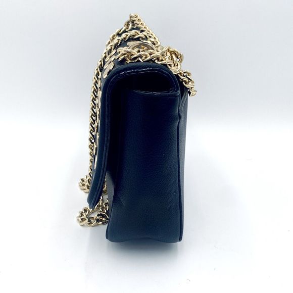 Victorias Secret Small Purse Black Gold Dot Stud Chain Crossbody Shoulder Purse - Picture 4 of 12